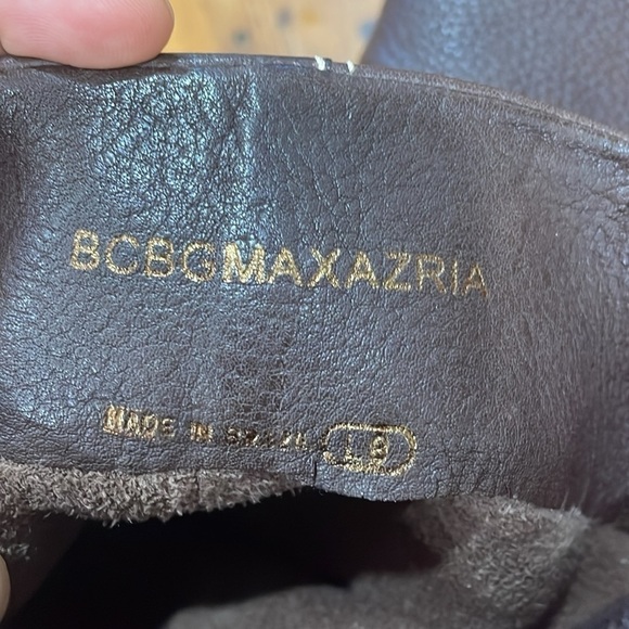 BCBG Maxazria Western Style Brown Leather Boots size 8 - Picture 6 of 12